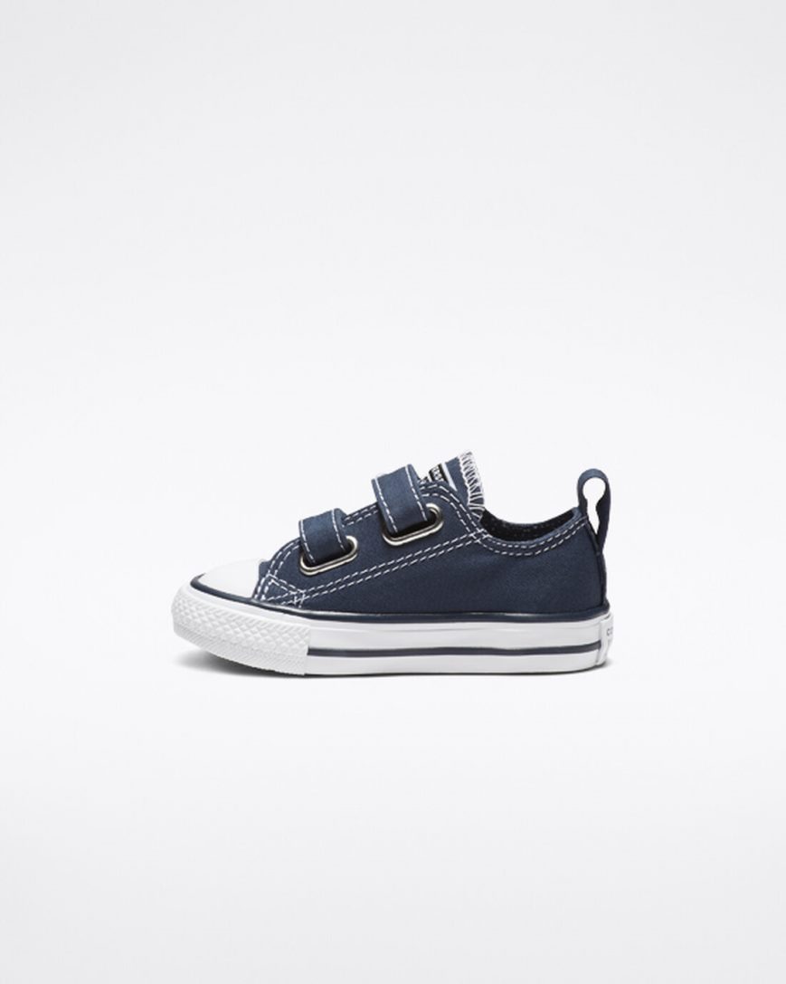 Tenis Converse Chuck Taylor All Star Easy-On Cano Baixo Menino Azul Marinho Branco | PT Y031P48